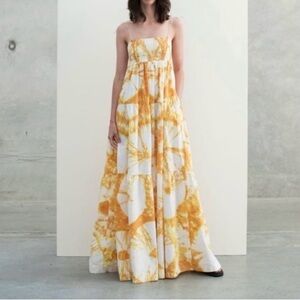 S/W/F Tie Dye Cotton Maxi Dress